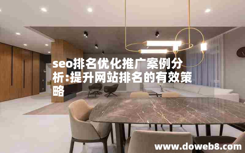 seo排名优化推广案例分析:提升网站排名的有效策略