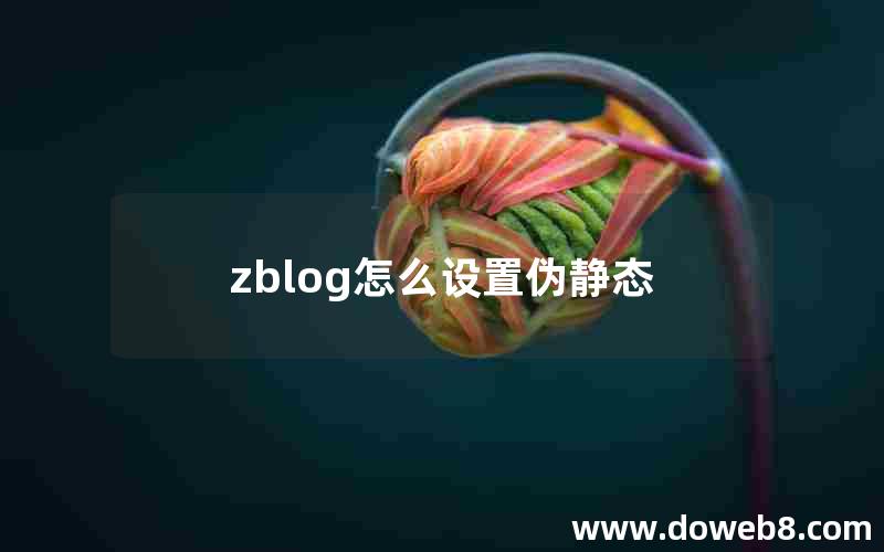 zblog怎么设置伪静态