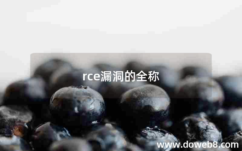 rce漏洞的全称