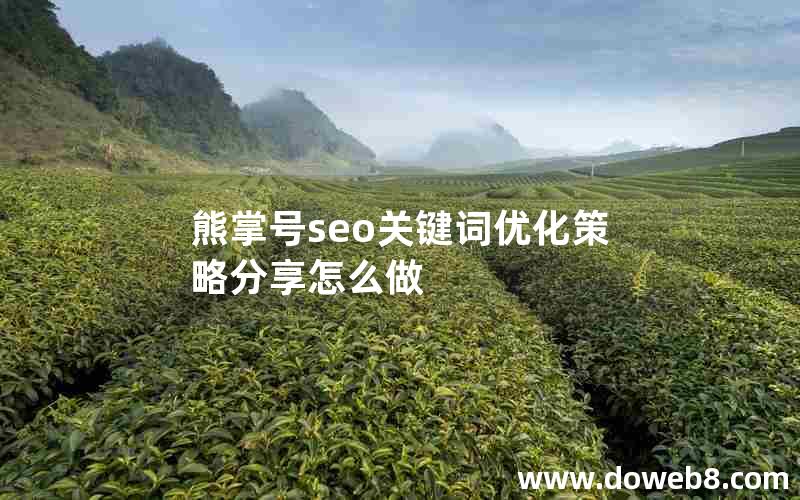 熊掌号seo关键词优化策略分享怎么做