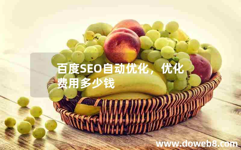 百度SEO自动优化，优化费用多少钱