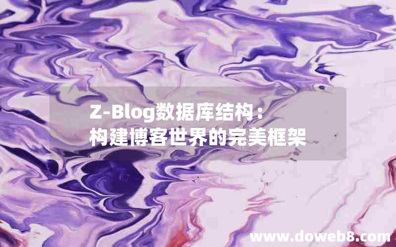 Z-Blog数据库结构：构建博客世界的完美框架