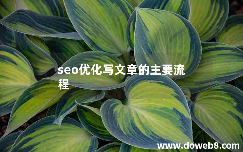 seo优化写文章的主要流程