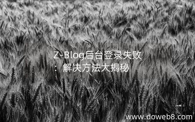 Z-Blog后台登录失败：解决方法大揭秘