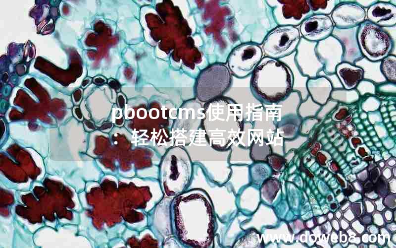 pbootcms使用指南：轻松搭建高效网站