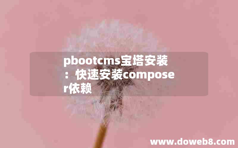 pbootcms宝塔安装：快速安装composer依赖