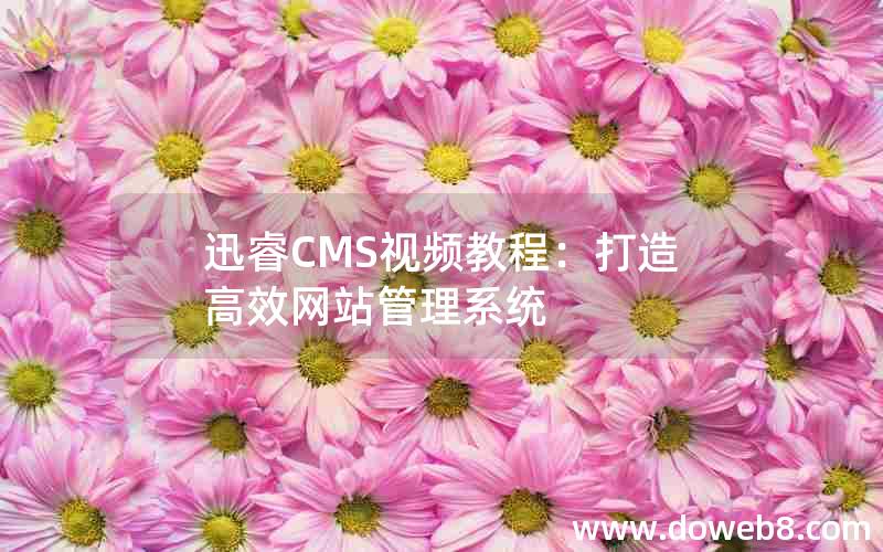 迅睿CMS视频教程：打造高效网站管理系统