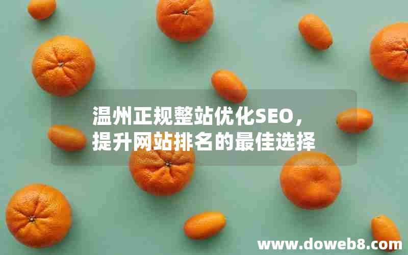 温州正规整站优化SEO，提升网站排名的最佳选择