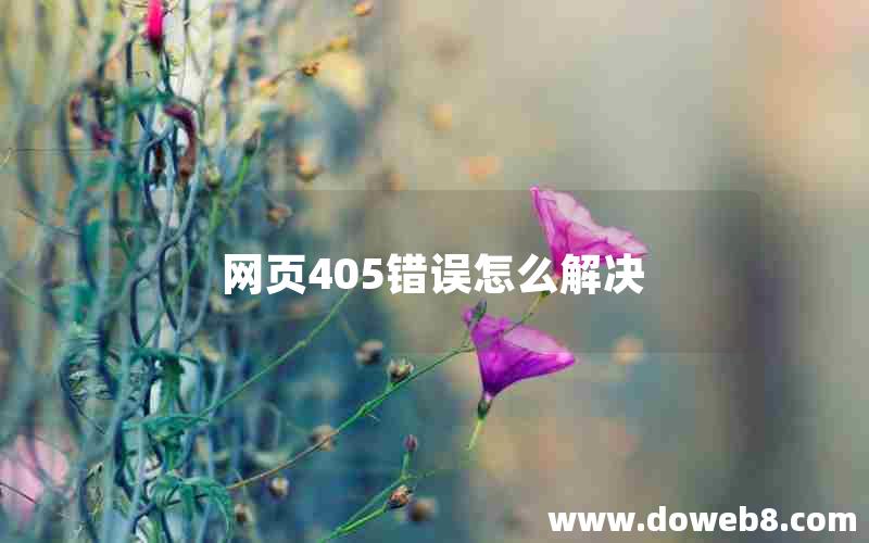 网页405错误怎么解决