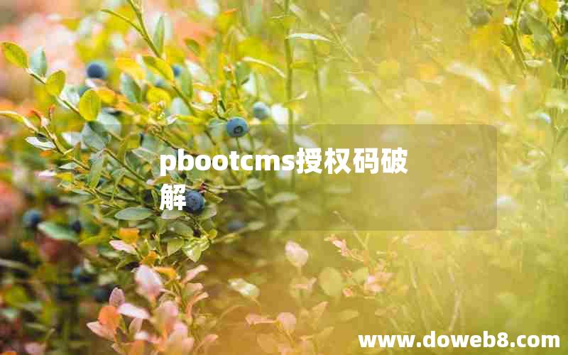 pbootcms授权码破解