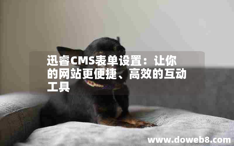 迅睿CMS表单设置：让你的网站更便捷、高效的互动工具