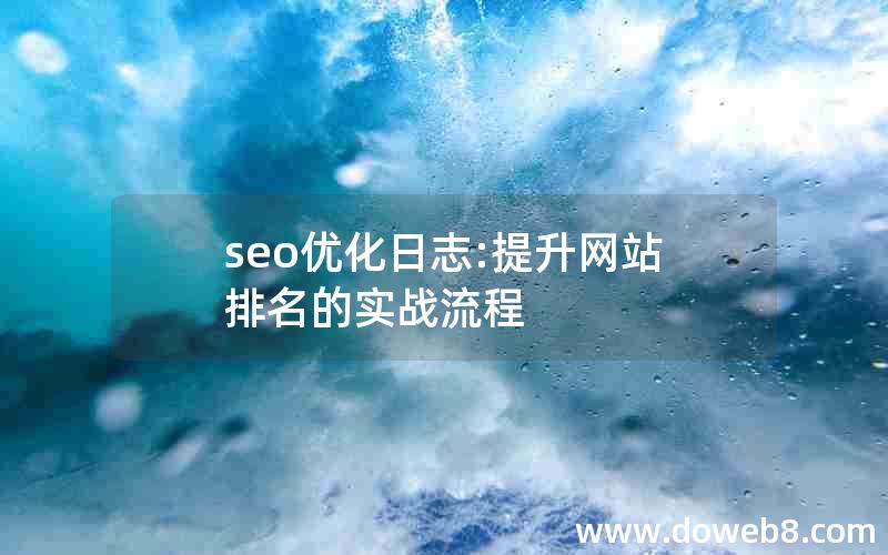 seo优化日志:提升网站排名的实战流程