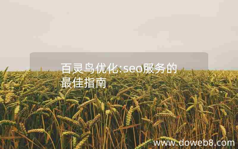 百灵鸟优化:seo服务的最佳指南