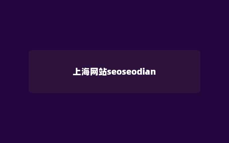 上海网站seoseodian