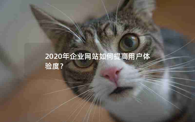 2020年企业网站如何提高用户体验度？