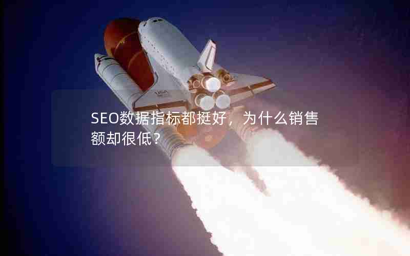 SEO数据指标都挺好，为什么销售额却很低？