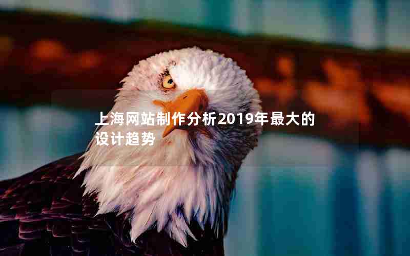 上海网站制作分析2019年最大的设计趋势