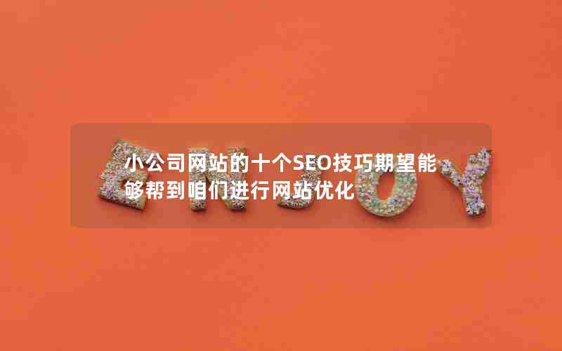 小公司网站的十个SEO技巧期望能够帮到咱们进行网站优化